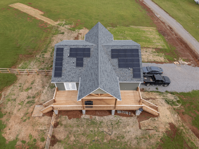 Home with Tesla Solar Installation East TN