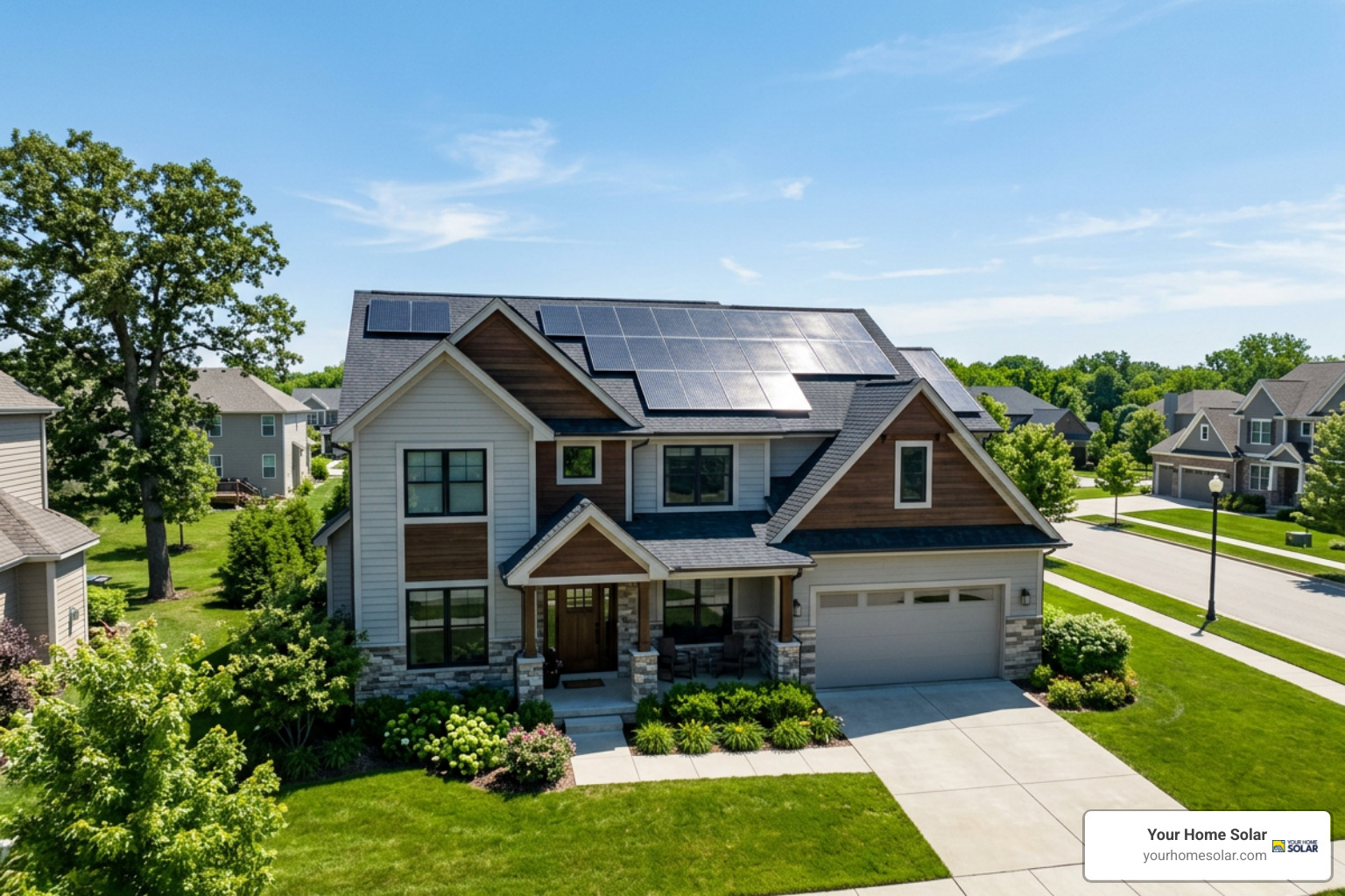 from-sunlight-to-savings-your-guide-to-home-solar-system-pricing-image modern home with a sleek rooftop solar panel installation