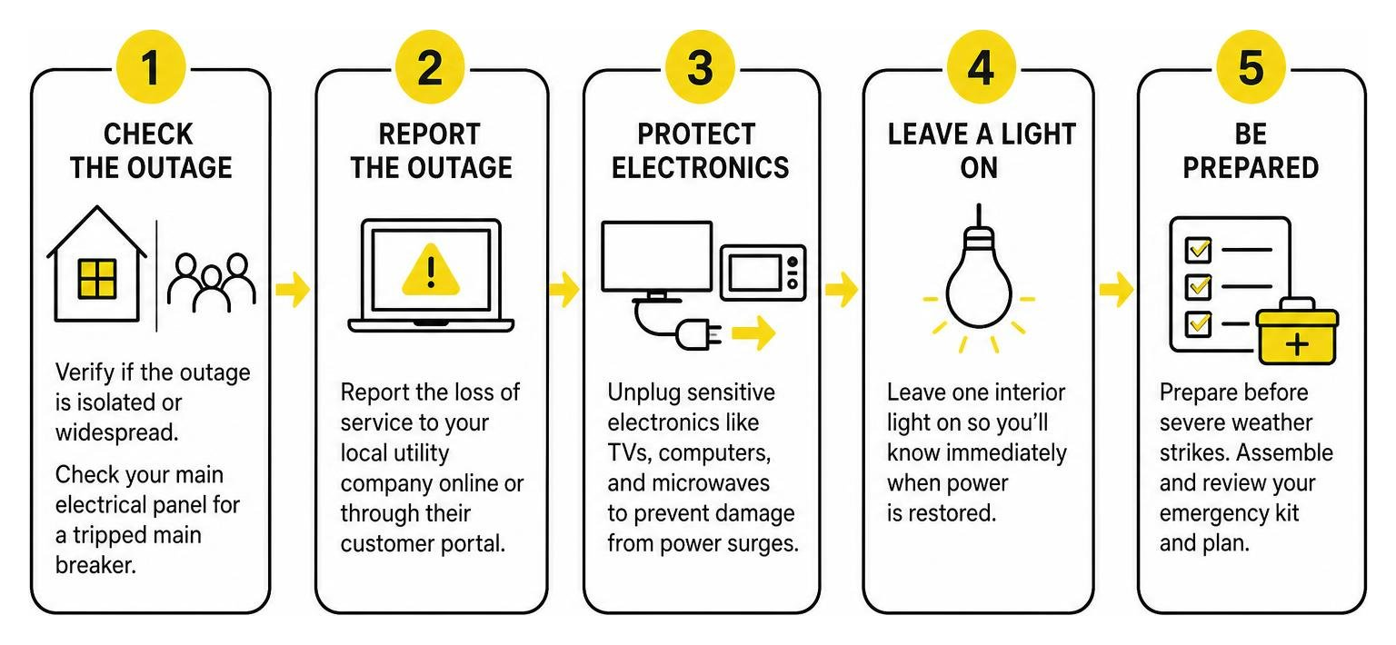 smart-power-outage-solutions-to-keep-your-home-running-smoothly-image Diagram showing step-by-step home power outage response workflow