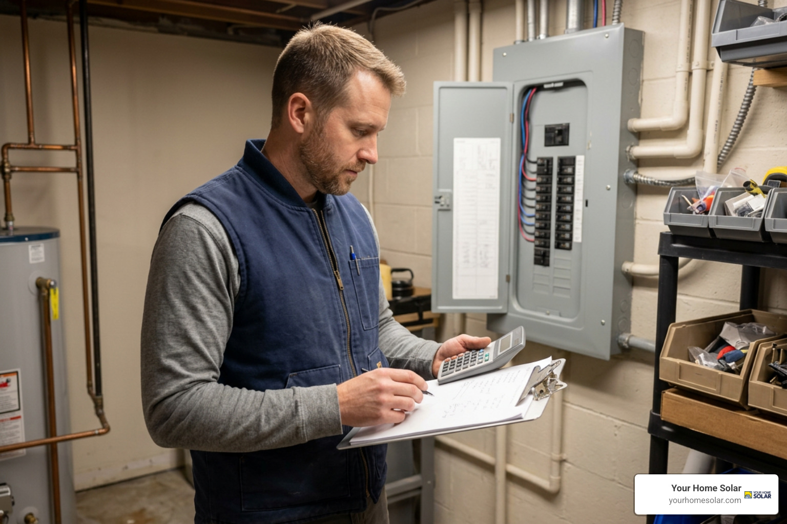stop-fretting-over-blackouts-with-the-most-reliable-home-generators-image Licensed electrician calculating residential electrical load